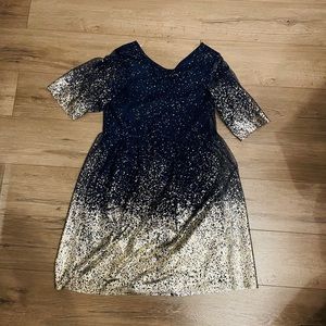 Gianni Bini Girls Gold And Navy Dress